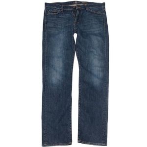 7 For All Mankind Mens Blue Slimmy Denim Dark Wash Jeans Size 36 X 33 - EUC!